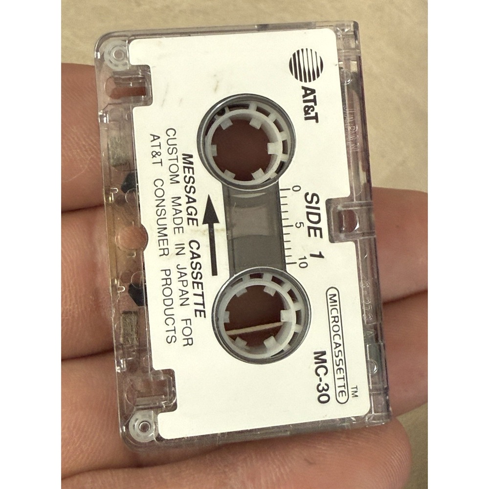Vintage Microcassette AT&T Answering Machine Tape MC-30 Message Cassette